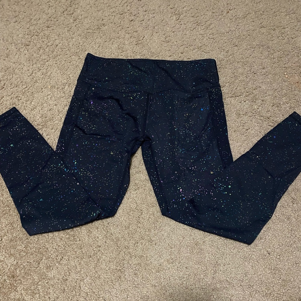 Curves N Combatboots Rainbow Splatter Leggings